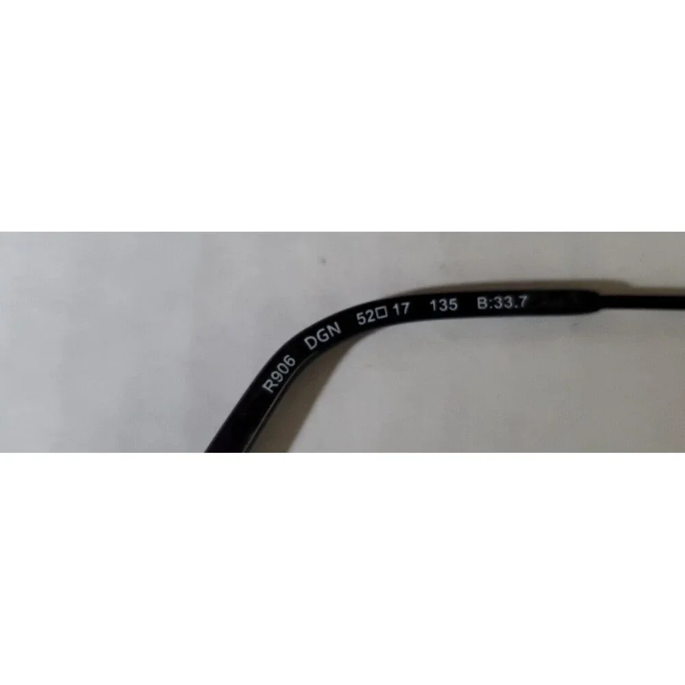 Tura R906 Black Metal Half Rim Eyeglasses Frame 52-17-135 Unisex Semi Rimless